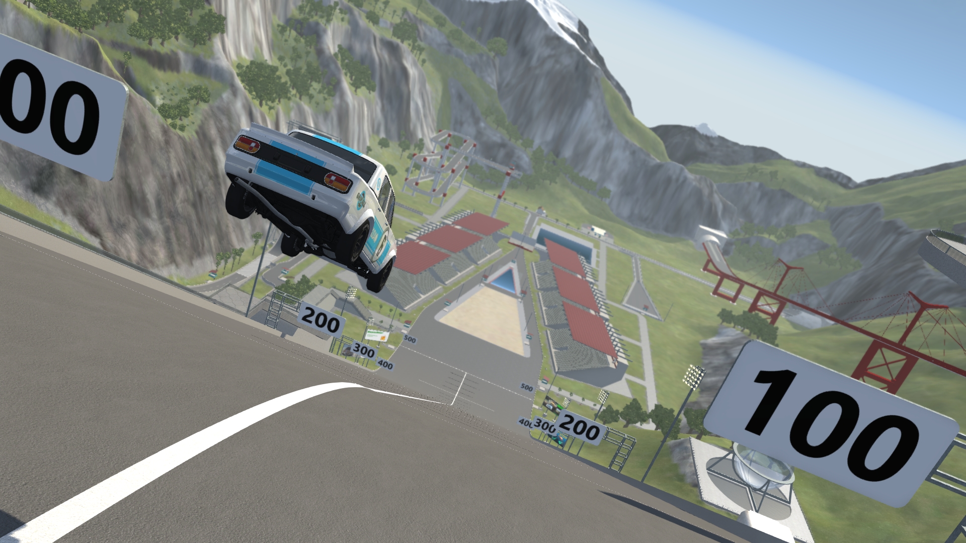 Car jump arena. Склон горы BEAMNG Drive. BEAMNG Drive с200. BEAMNG Drive спуск с горы. Карты Булкина из BEAMNG Drive.