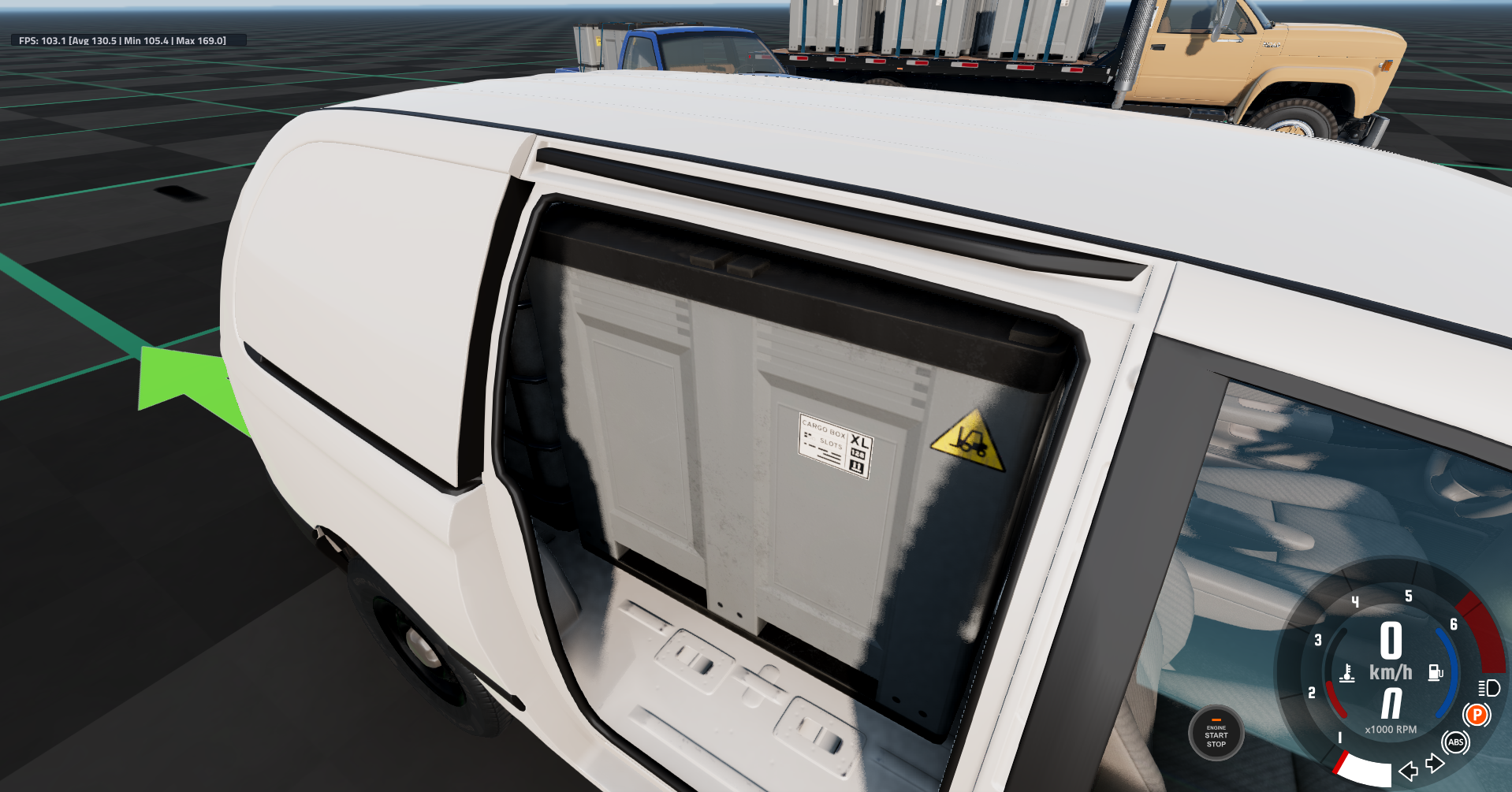 Rotating and scaling cargo boxes. | BeamNG
