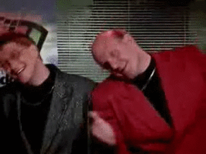 Bill Gates and Steve Ballmer dancing.gif