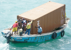 Shippingcontainerinsmallboat.png
