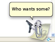 Clippy With A Gun